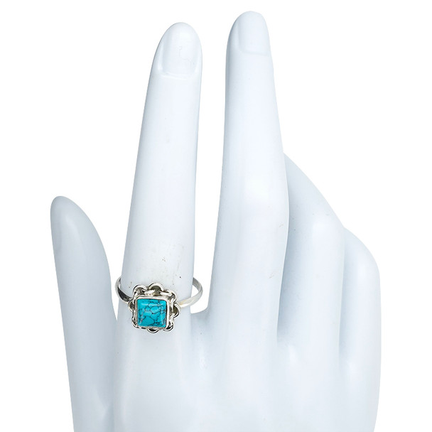 Howlite Sterling Silver Ring
