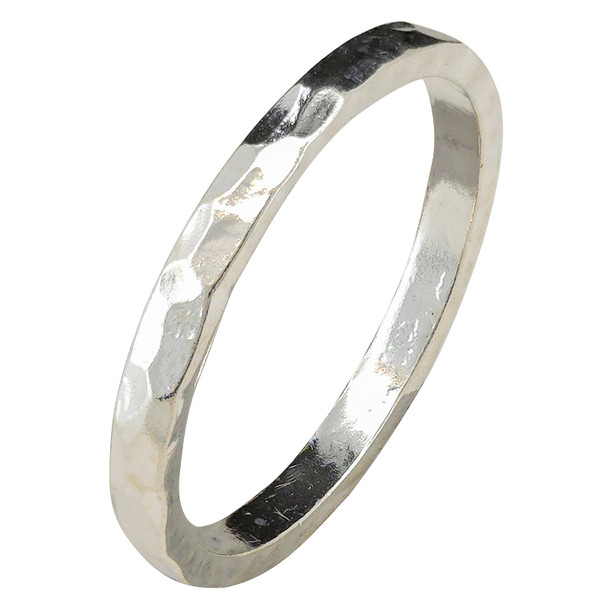 Textured Sterling Silver Stacking Band Ring