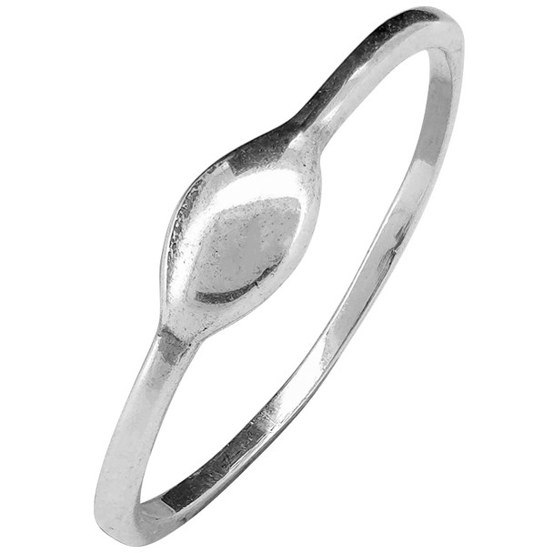 Raindrop Sterling Silver Stacking Band Ring