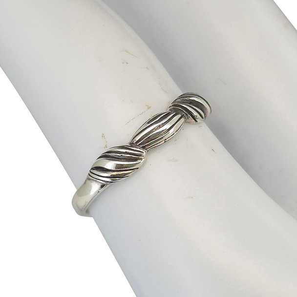Art Nouveau Twist Sterling Silver Stacking Ring