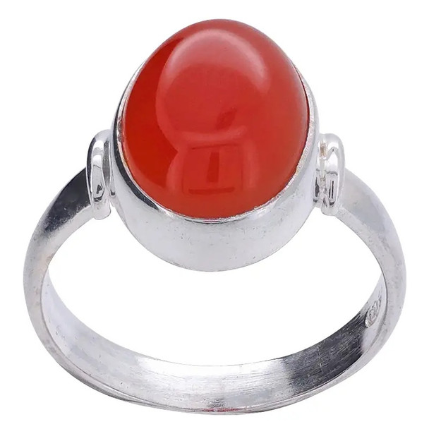 Red Onyx Sterling Silver Ring