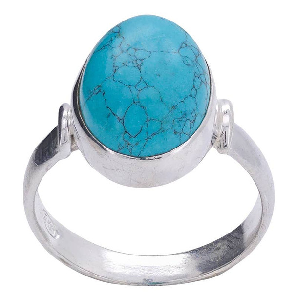 Howlite Sterling Silver Ring