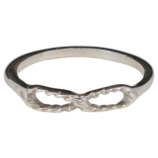 Textured Infinity Sterling Silver Ring