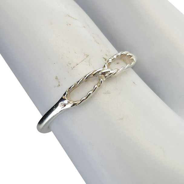 Textured Infinity Sterling Silver Ring