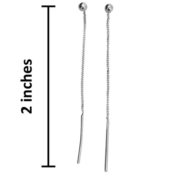 Simple and Classic Sterling Silver Threader Earrings