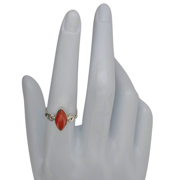 Red Onyx Sterling Silver Ring