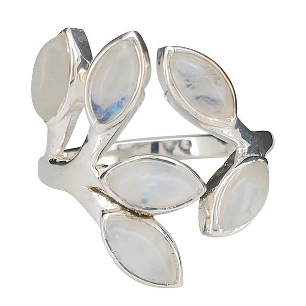 Moonstone Sterling Silver Adjustable Ring