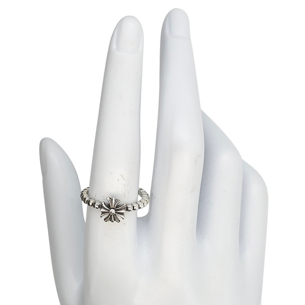 Gothic Biker Cross Sterling Silver Ring