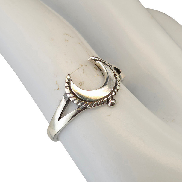 Western Moon Sterling Silver Ring