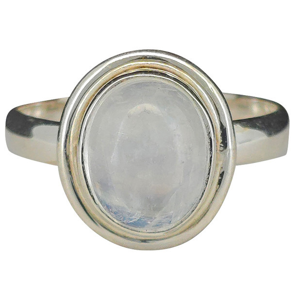 Medium Sized Moonstone Sterling Silver Ring