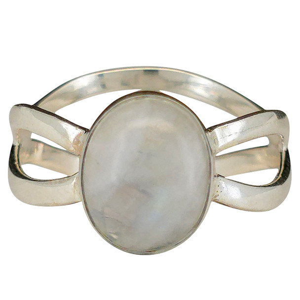 Looping Band Moonstone Sterling Silver Ring