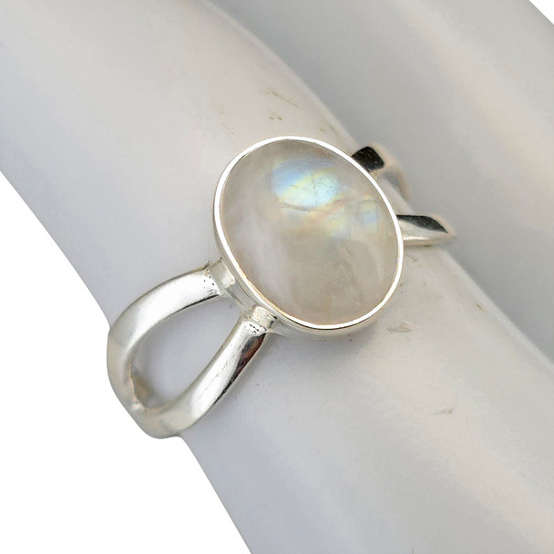 Looping Band Moonstone Sterling Silver Ring
