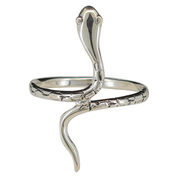 Modern Thin Snake Sterling Silver Ring