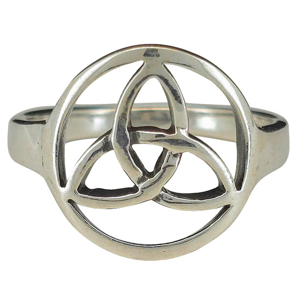 Celtic Trinity Knot Motif Sterling Silver Ring
