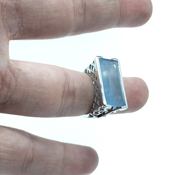 Aquamarine Sterling Silver Ring