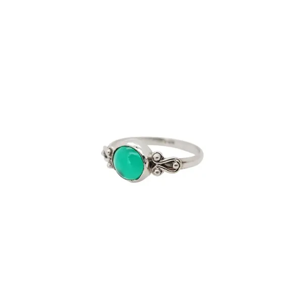 Green Onyx Sterling Silver Ring