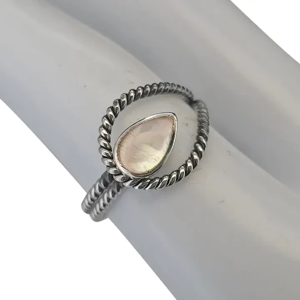 Mother-of-Pearl Oxidized Sterling Silver Ring