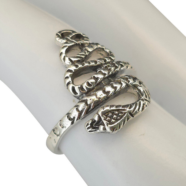 Timber Rattlesnake Sterling Silver Ring