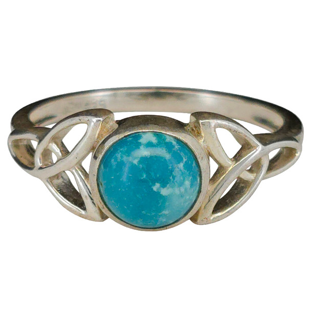 Arizona Turquoise Celtic Knot Sterling Silver Ring
