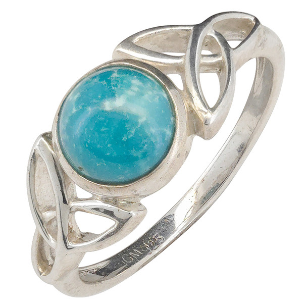 Arizona Turquoise Celtic Knot Sterling Silver Ring