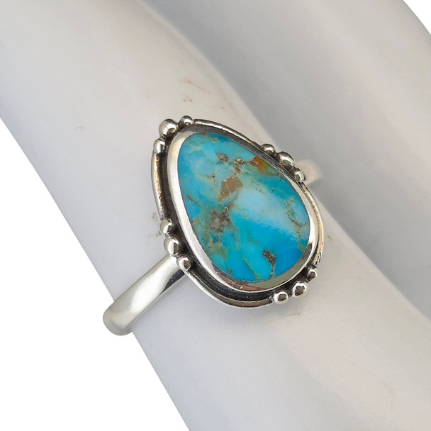 Freeform Bohemian Howlite Sterling Silver Ring