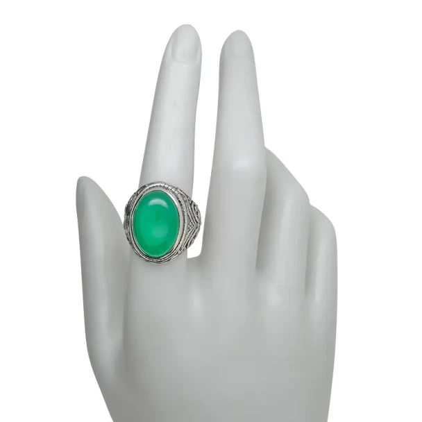 Green Onyx Sterling Silver Ring