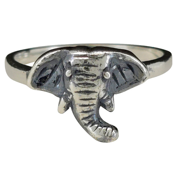Boho Elephant Sterling Silver Ring