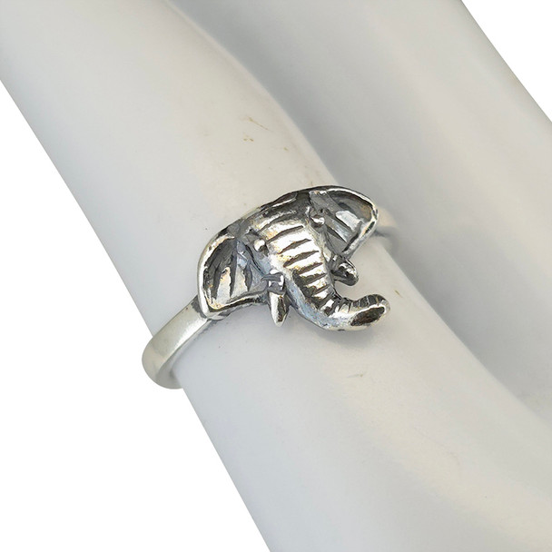 Boho Elephant Sterling Silver Ring