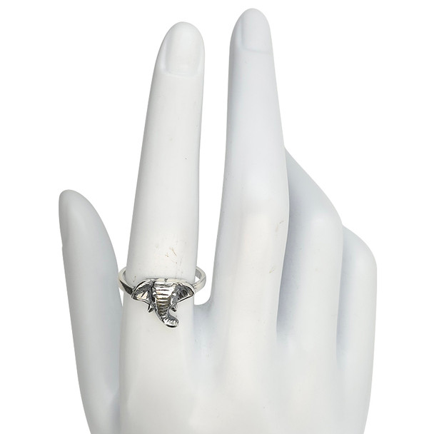 Boho Elephant Sterling Silver Ring