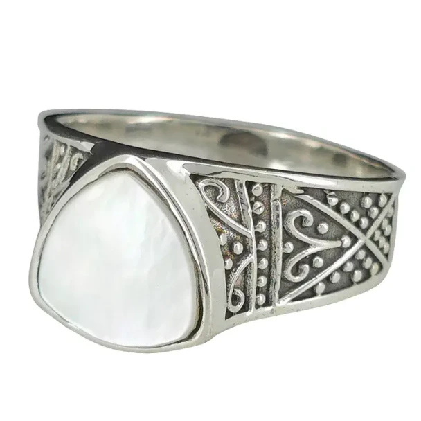 Mother Of Pearl Sterling Silver Ring