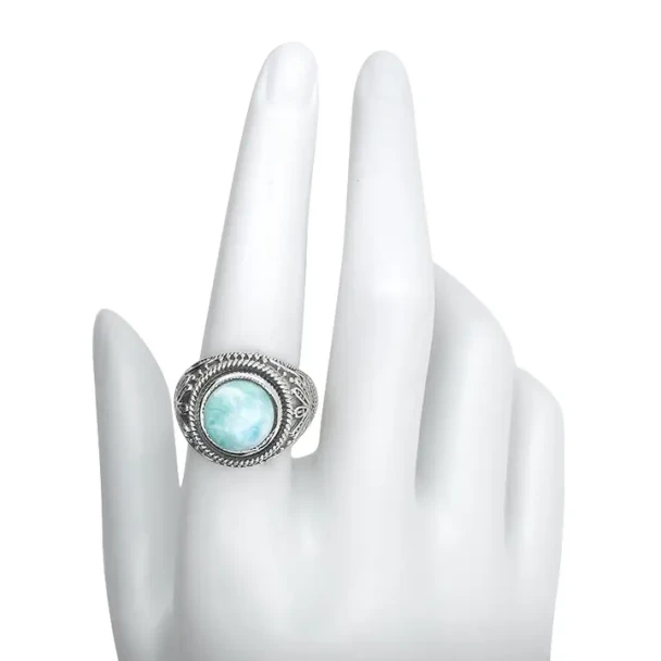 Larimar Sterling Silver Ring