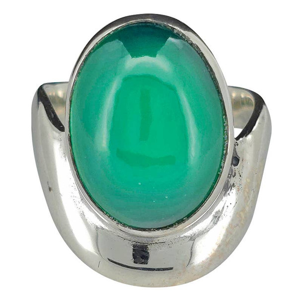 Green Onyx Sterling Silver Ring