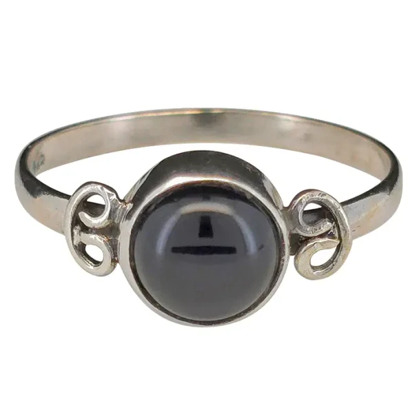 Black Onyx Sterling Silver Ring.