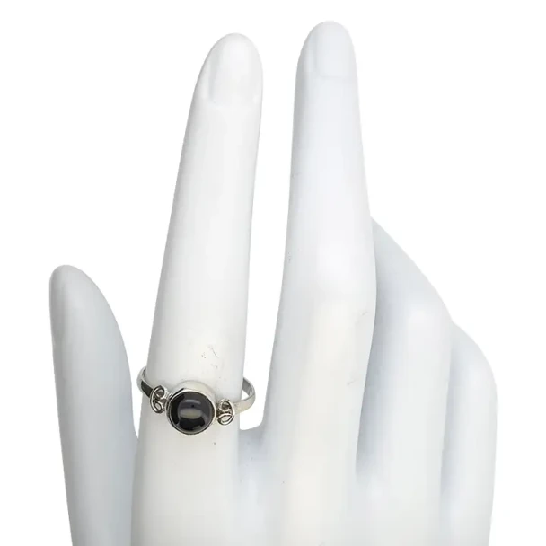 Black Onyx Sterling Silver Ring.