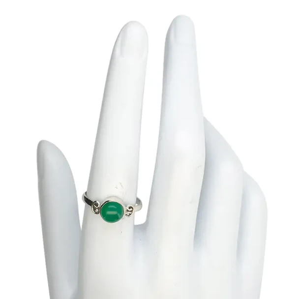 Green Onyx Sterling Silver Ring