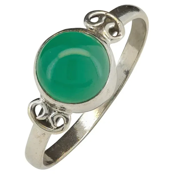 Green Onyx Sterling Silver Ring