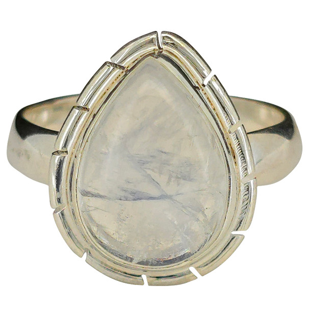 Moonstone Sterling Silver Teardrop Ring