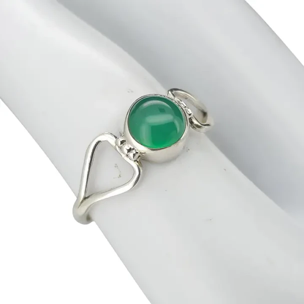 Green Onyx Sterling Silver Ring