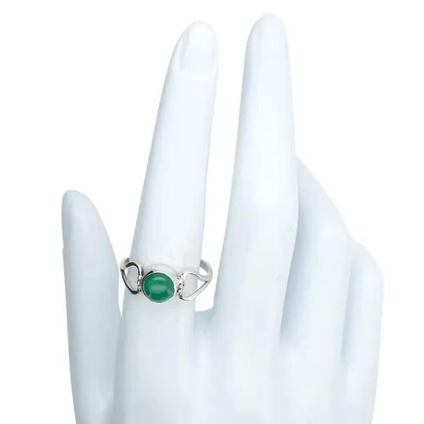 Green Onyx Sterling Silver Ring