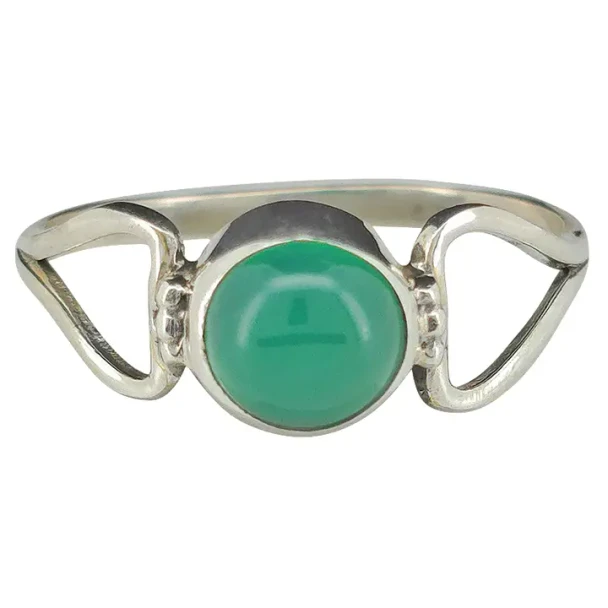 Green Onyx Sterling Silver Ring