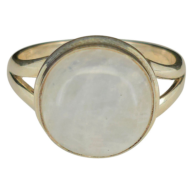 Moonstone Sterling Silver Round Ring