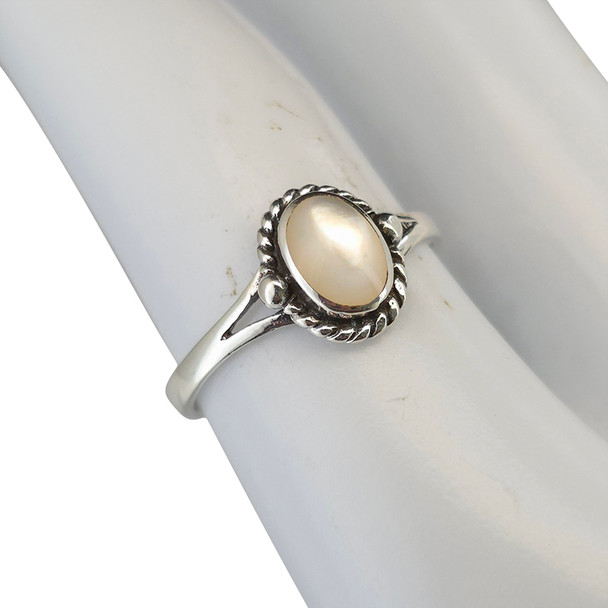 Mother of Pearl Sterling Silver Ring