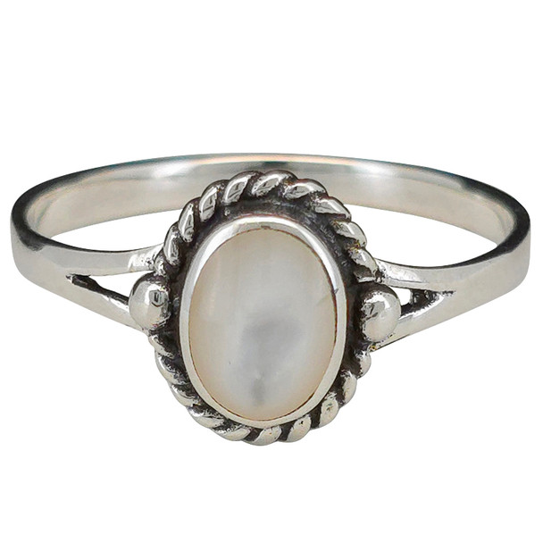 Mother of Pearl Sterling Silver Ring