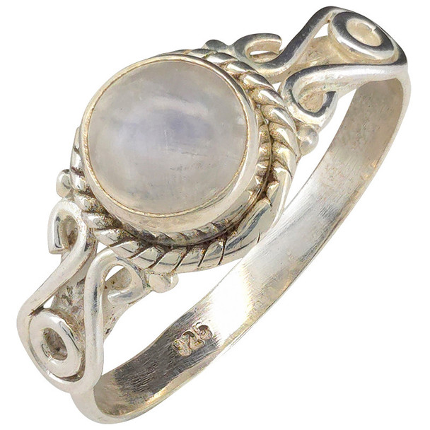 Vintage Style Moonstone Sterling Silver Ring