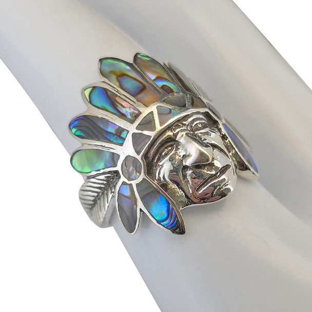 Abalone Sterling Silver Native American Ring