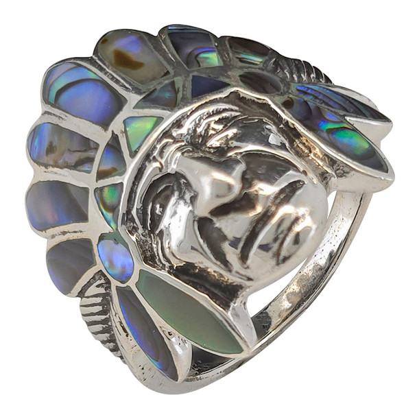 Abalone Sterling Silver Native American Ring
