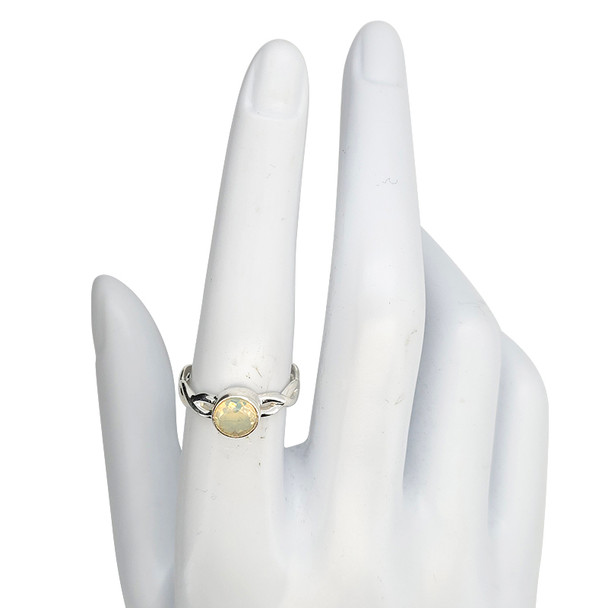 Faceted Opal Sterling Silver Ring