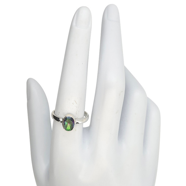 Faceted Mystic Sterling Silver Ring