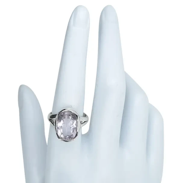 Faceted Amethyst Sterling Silver Ring