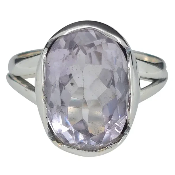 Faceted Amethyst Sterling Silver Ring